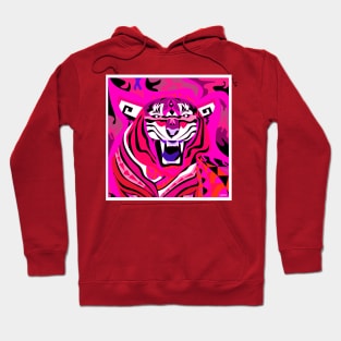 the magnificent bright tiger in flames of new year in lunar art in china Hoodie